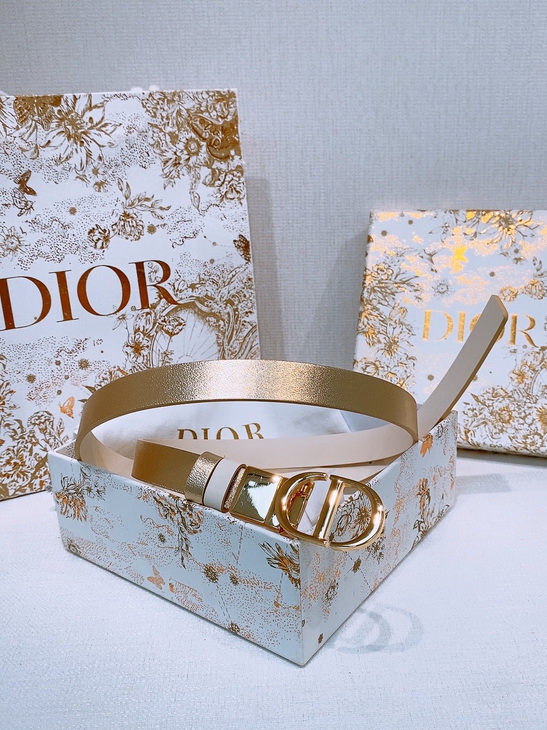 Alternative view of Dior Metallic Leather Belt
