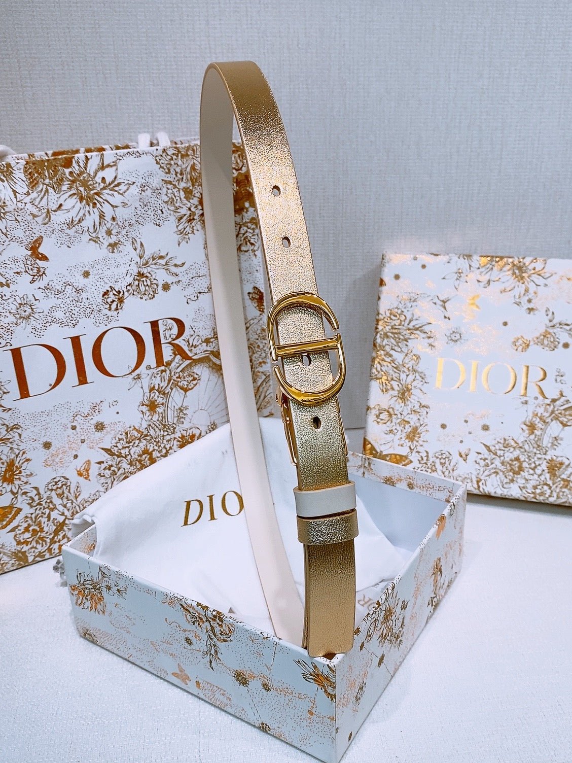 Dior Metallic Leather Belt - Image 5