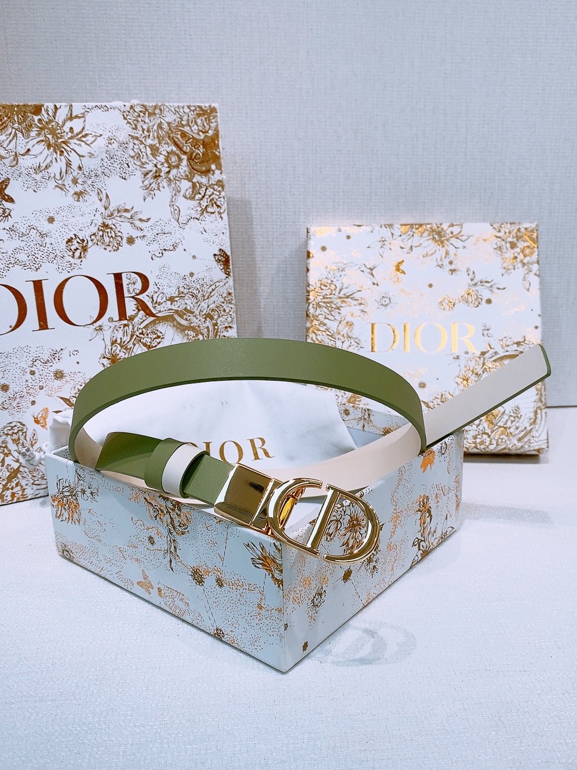 Alternative view of Dior Green Leather CD Belt