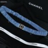 Chanel Ruched Denim Belt