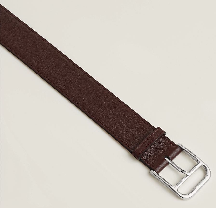 Alternative view of HM Roman Belt 35mm Havana Brown Calfskin