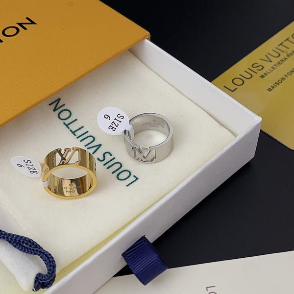 LV Two-Tone Logo Ring