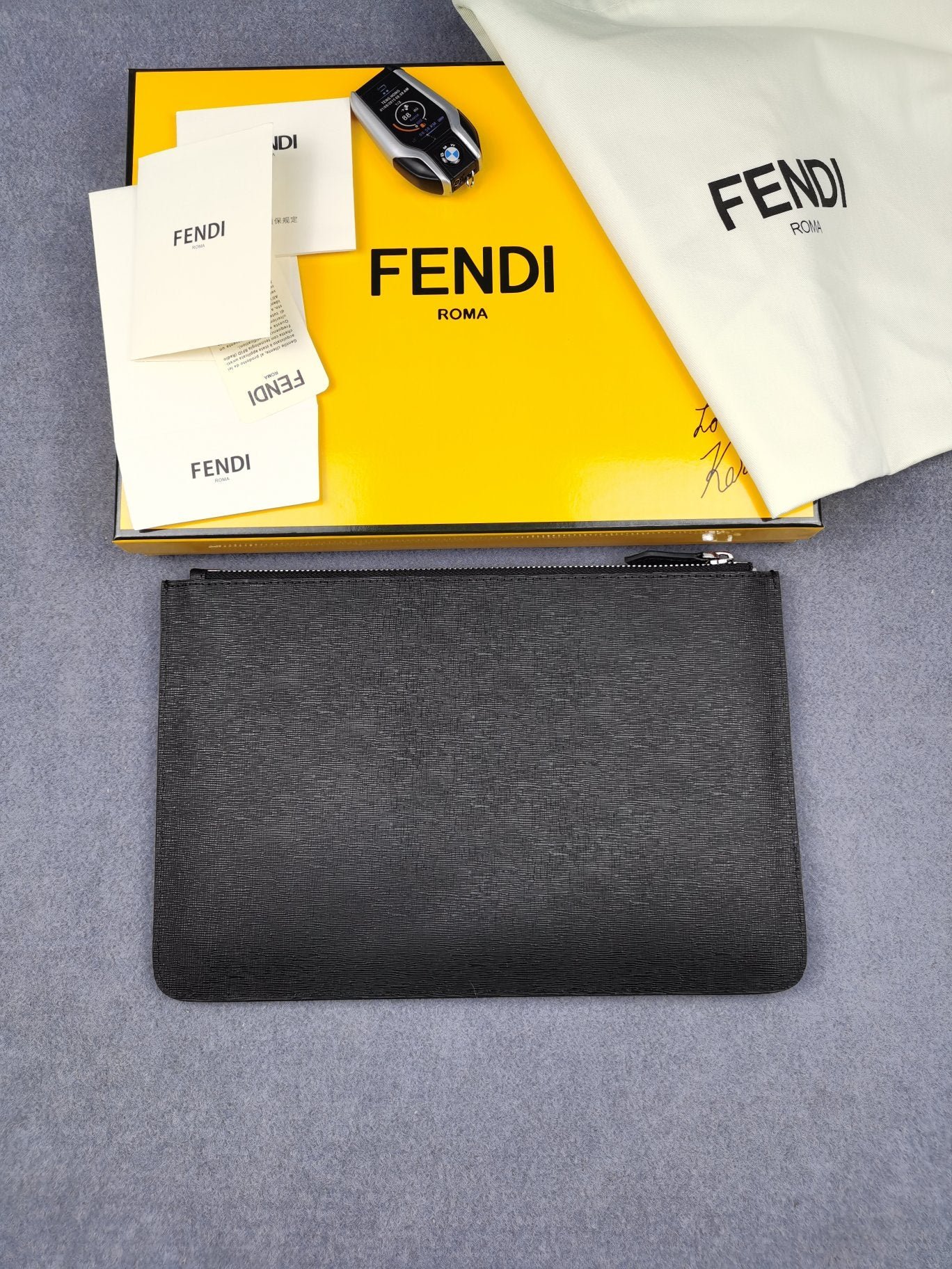 Alternative view of FENDI Calfskin Mini Monster Clutch