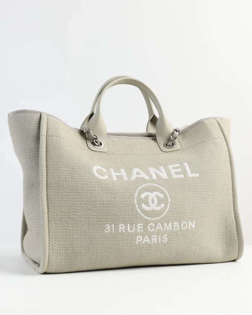 Alternative view of Chanel Deauville Large Gray Tote Bag
