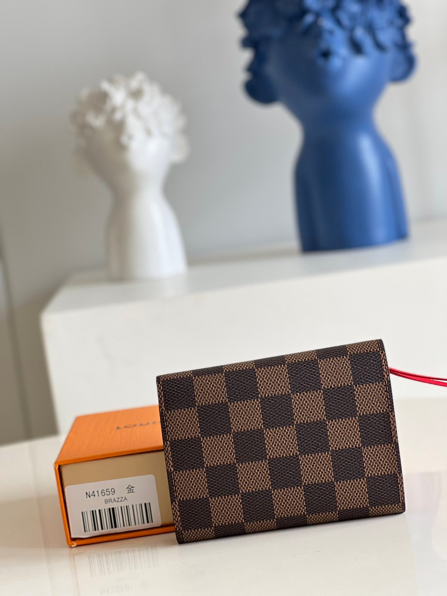 Alternative view of LOUIS VUITTON VICTORINE WALLET DAMIER CANVAS RED 12CM N41659