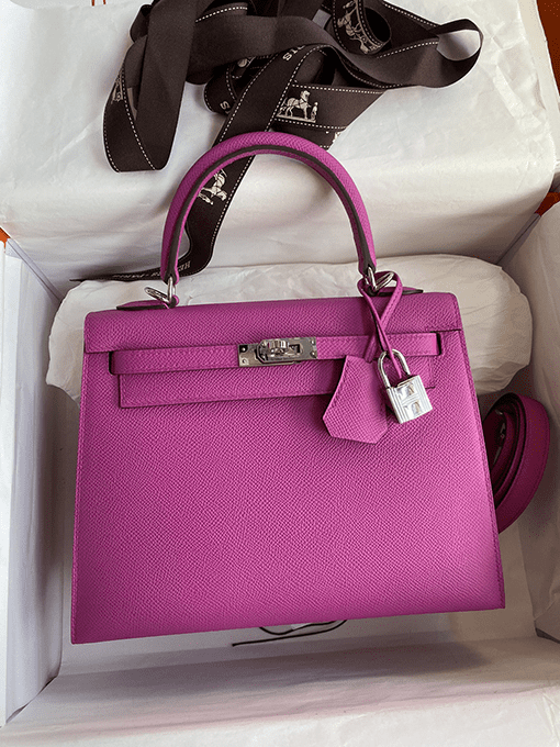 Alternative view of Hermès Kelly25 Epsom Bright Pink