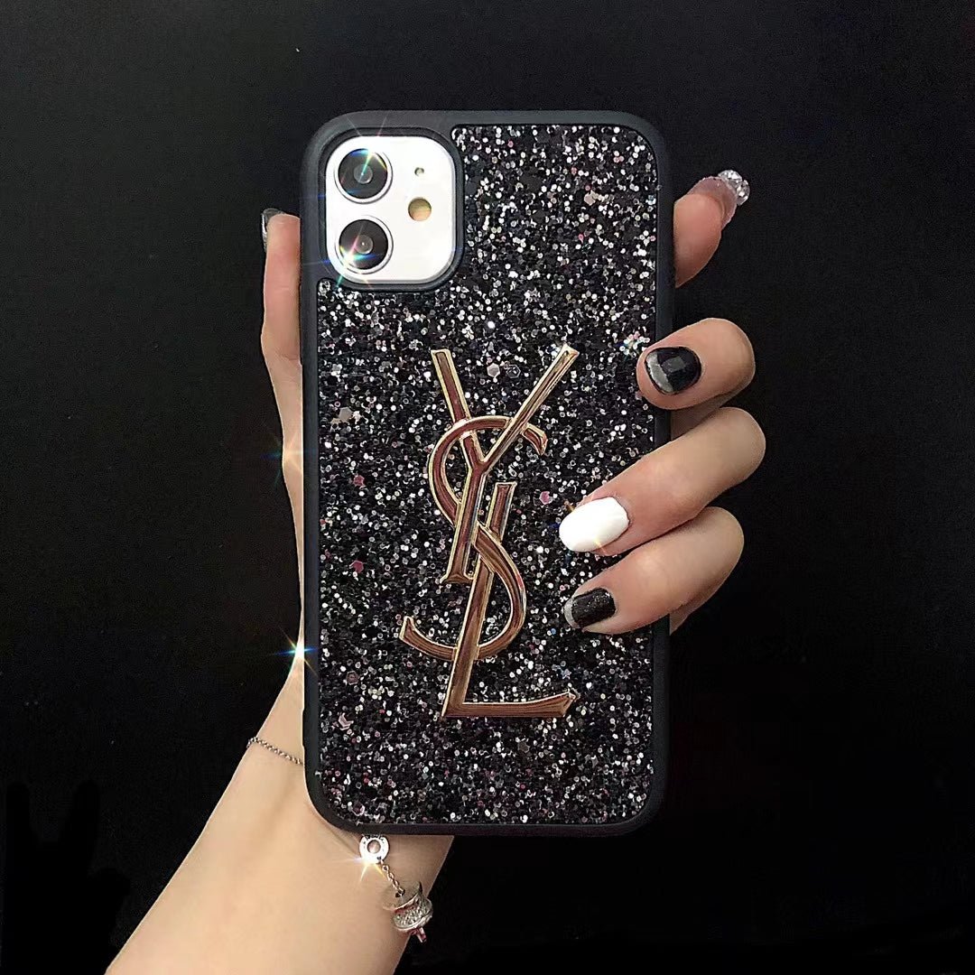 YSL Chunky Glitter iPhone Case (Multi-Color)