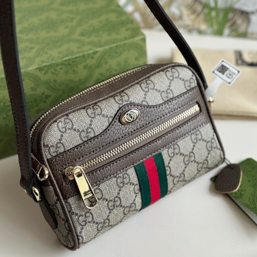 Alternative view of Gucci Ophidia Gg Mini Camera Bag Brown 6.3 Inches