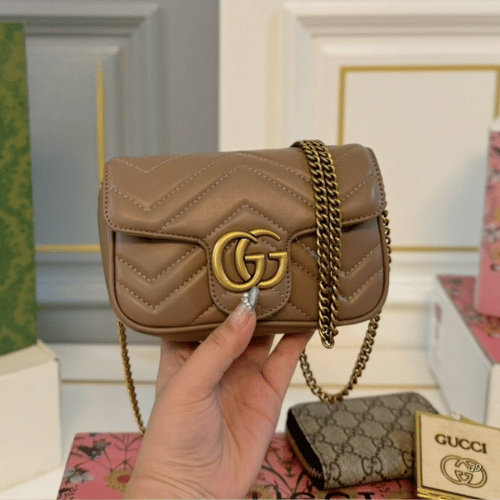 Alternative view of Gucci Gg Marmont Mini Matelass?? Shoulder Bag Taupe 6.5 Inches