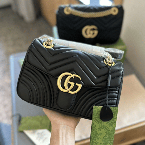 Alternative view of Gucci Gg Marmont Small Matelass?? Shoulder Bag Black 9 Inches