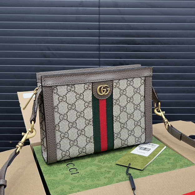 Gucci Ophidia Gg Small Shoulder Bag Beige 8.6 Inches - Image 2