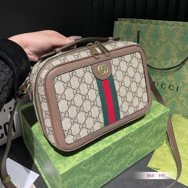 Alternative view of Gucci Ophidia Small Camera Bag Beige 9.4 Inches 739392 96LWT 8745
