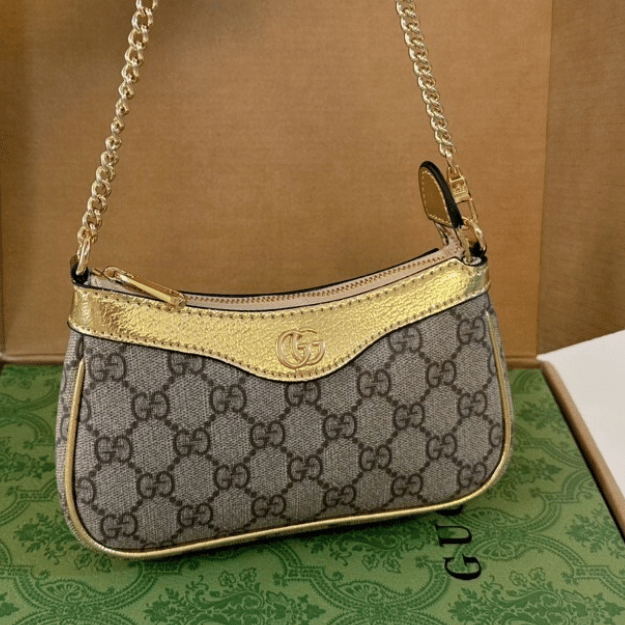 Alternative view of Gucci Ophidia Mini Gold Chain Bag Beige 7.5 Inches ?764960 KAAAH 9746
