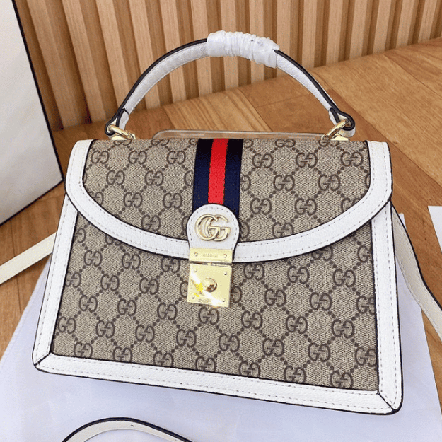 Alternative view of Gucci Ophidia Top Handle Bag White 9.8 Inches 651055 96LWX 8745