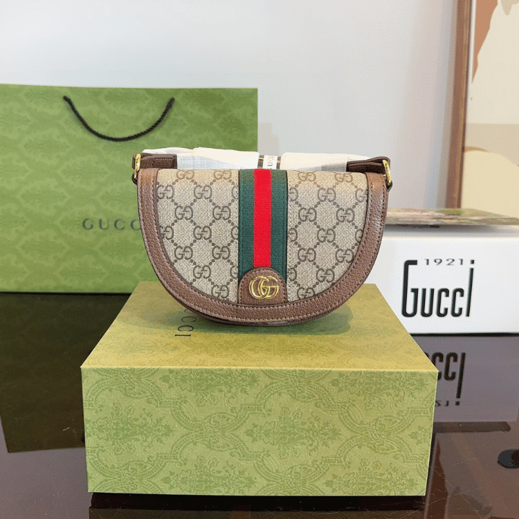 Alternative view of Gucci Ophidia Mini Shoulder Bag Beige Brown 6.7 Inches ?838476 Fae0P 9746