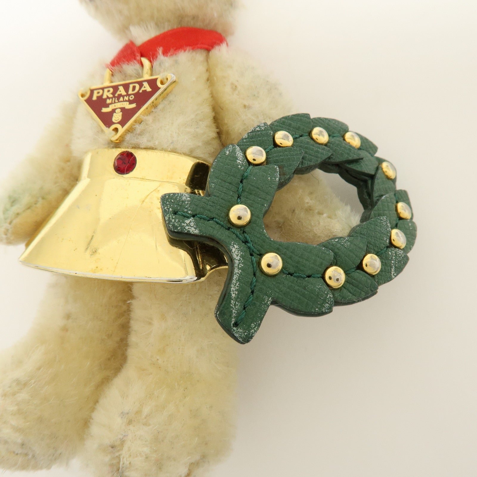 Prada Plush Material Red Bear Keychain - Image 11