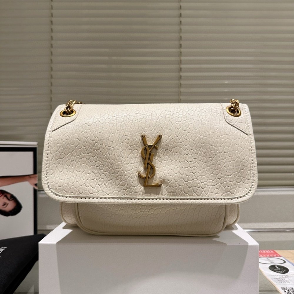 YSL Niki Medium Grained White Leather - Image 3