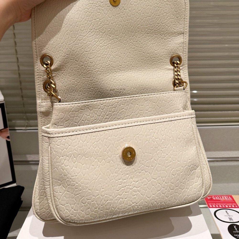 YSL Niki Medium Grained White Leather - Image 7