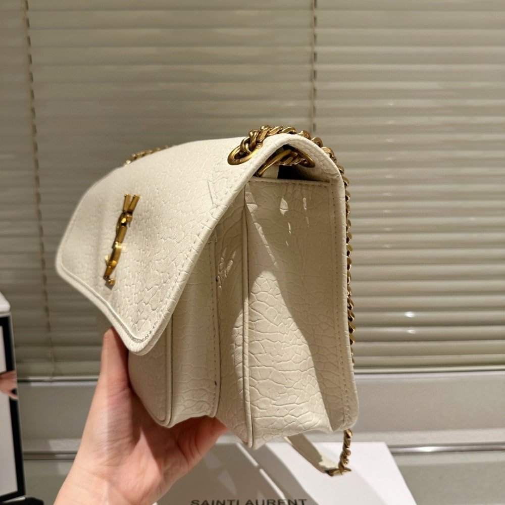 YSL Niki Medium Grained White Leather - Image 5