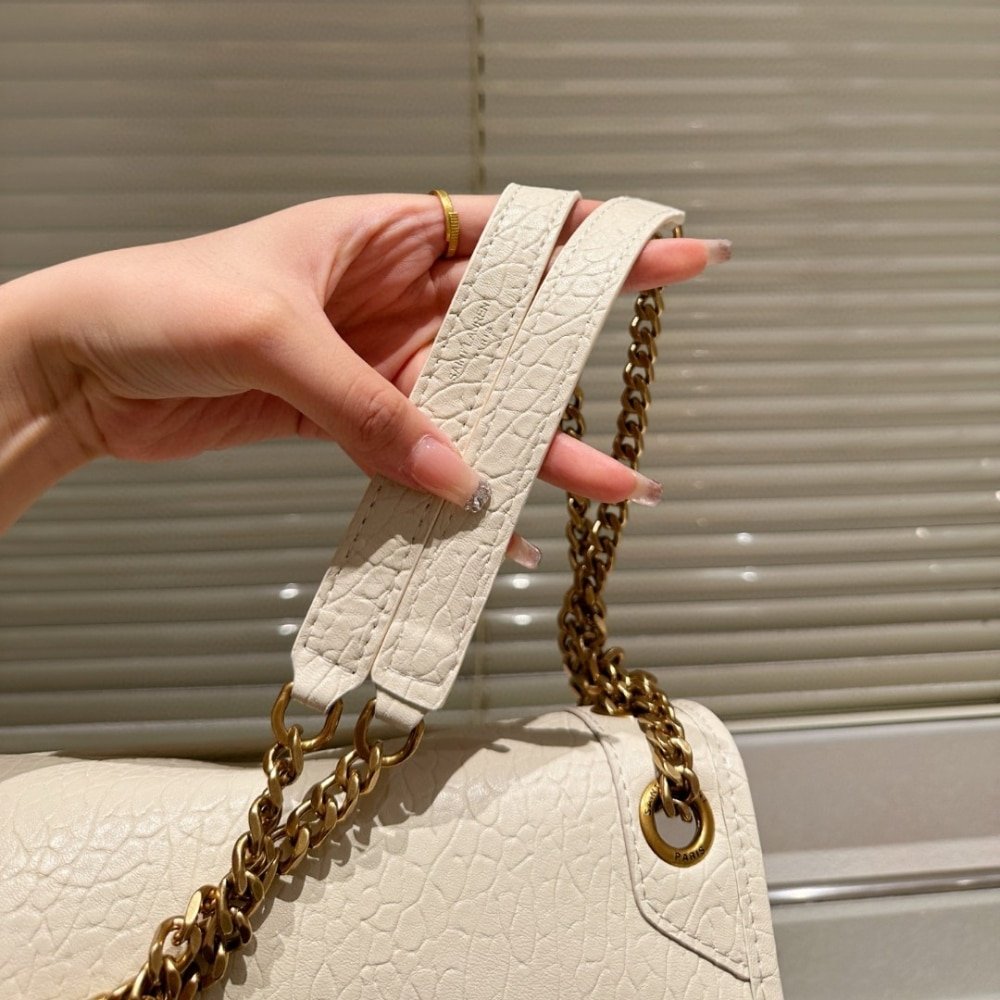 YSL Niki Medium Grained White Leather - Image 6