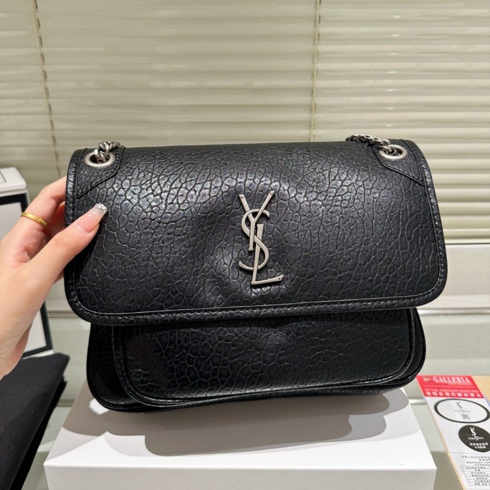 Saint Laurent Niki Vintage Medium In Grained Black 28Cm 633178Aacia1000 - Image 3