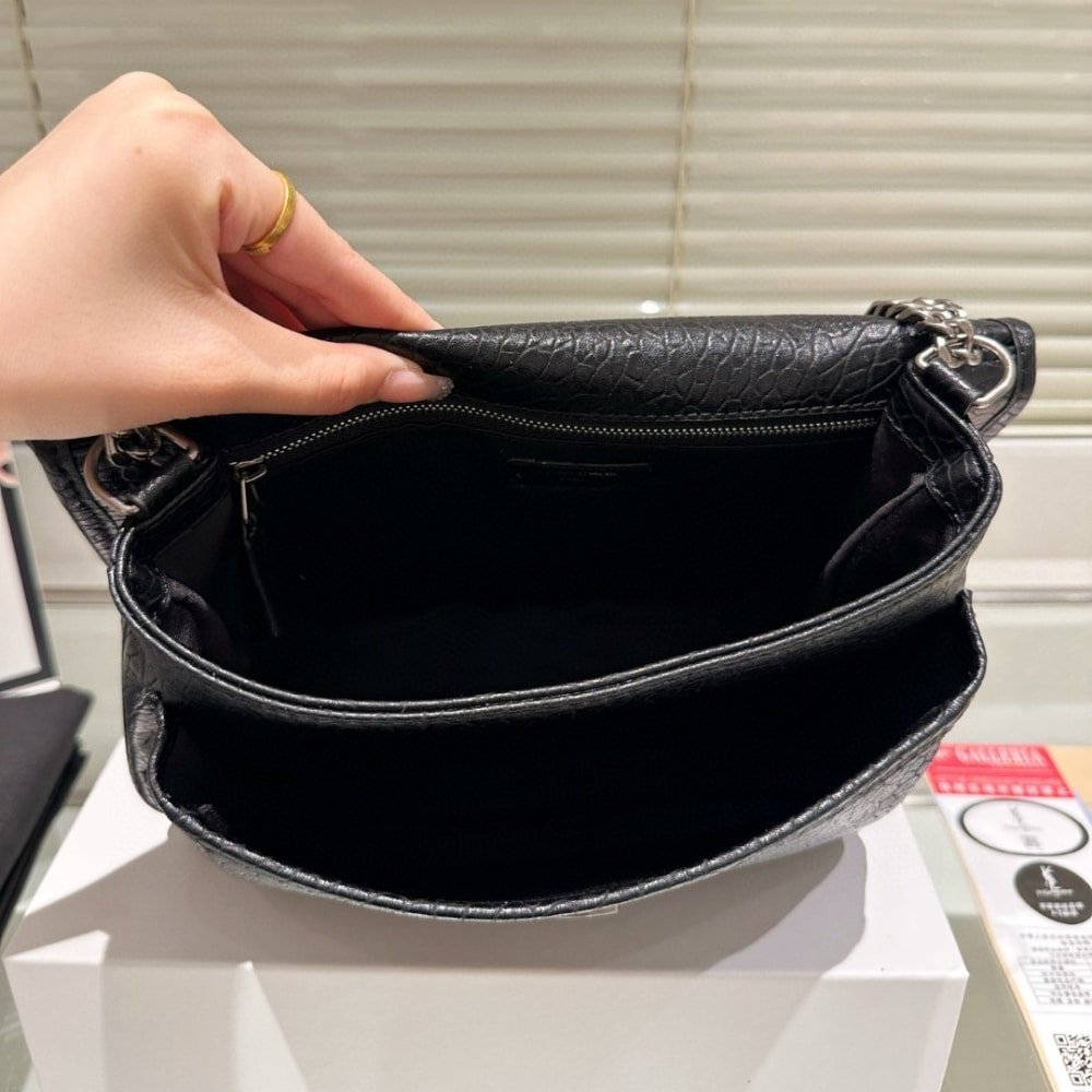 Saint Laurent Niki Vintage Medium In Grained Black 28Cm 633178Aacia1000 - Image 7