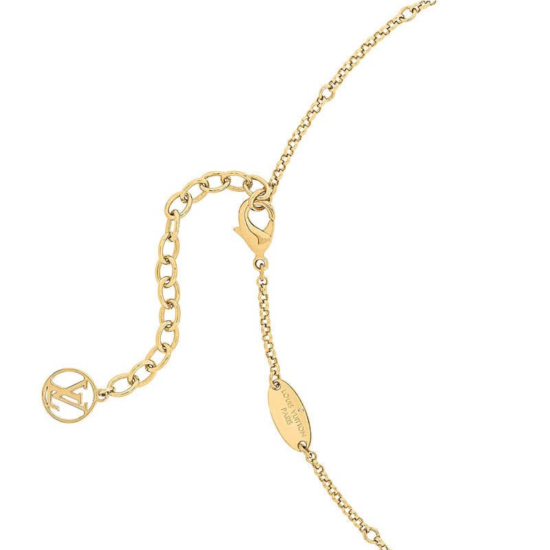LV Gold Multi Two-Tone Zircon Floral Choker - Image 4