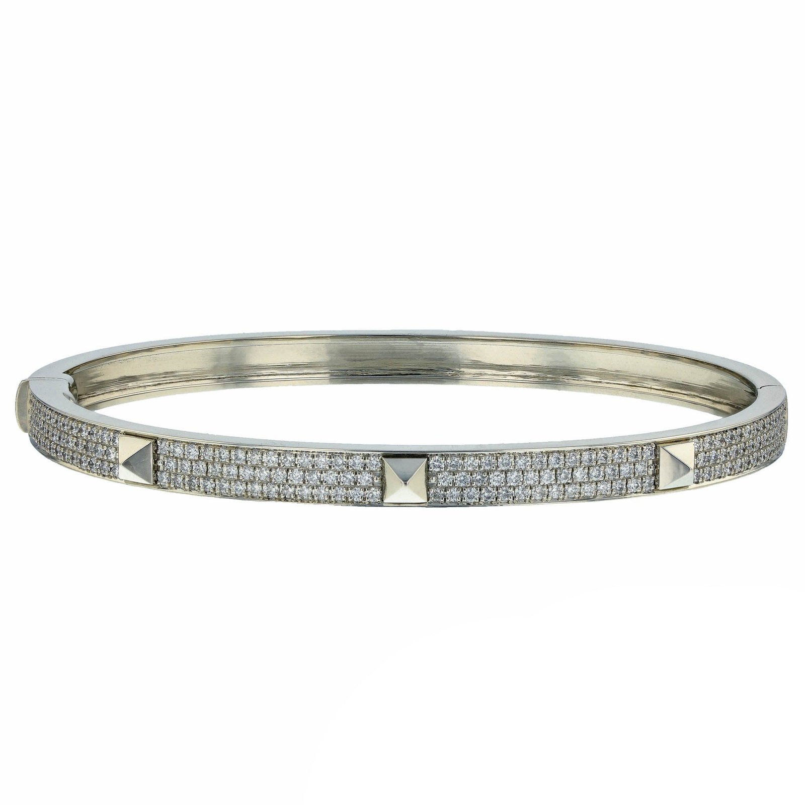 Alternative view of  Hermès Gold Plated Diamond Pyramid Bracelet