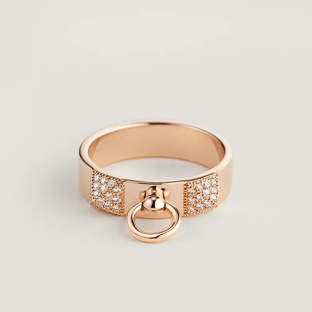 Hermès Gold Diamond Luxurious Finish Ring