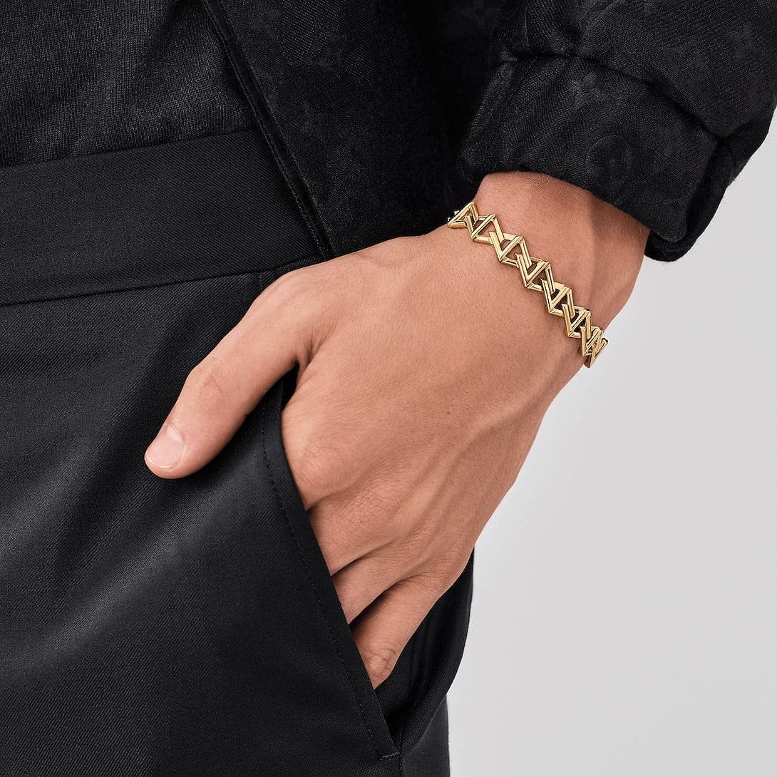 LV Gold Geometric Link Bracelet - Image 2