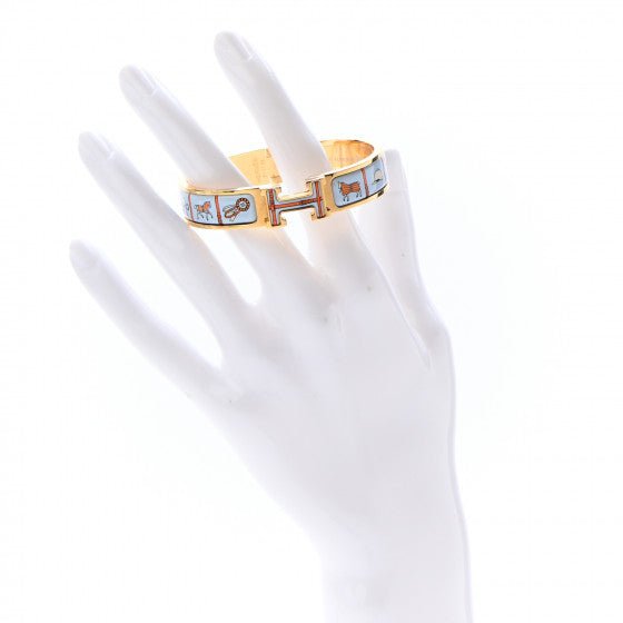 Alternative view of  Hermès Gold Plated Horse Enamel Bracelet