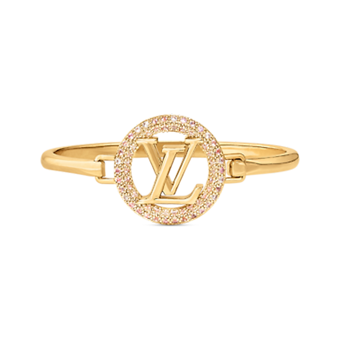 LV Crystal Logo Bangle Bracelet