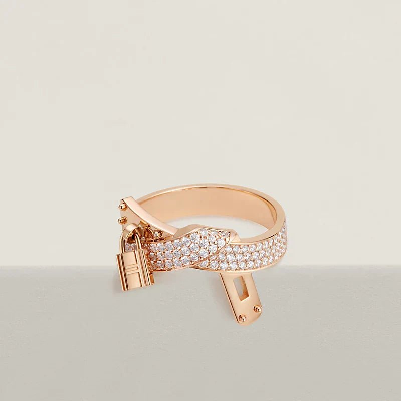 Hermès Rose Gold Kelly Knot Diamond Ring
