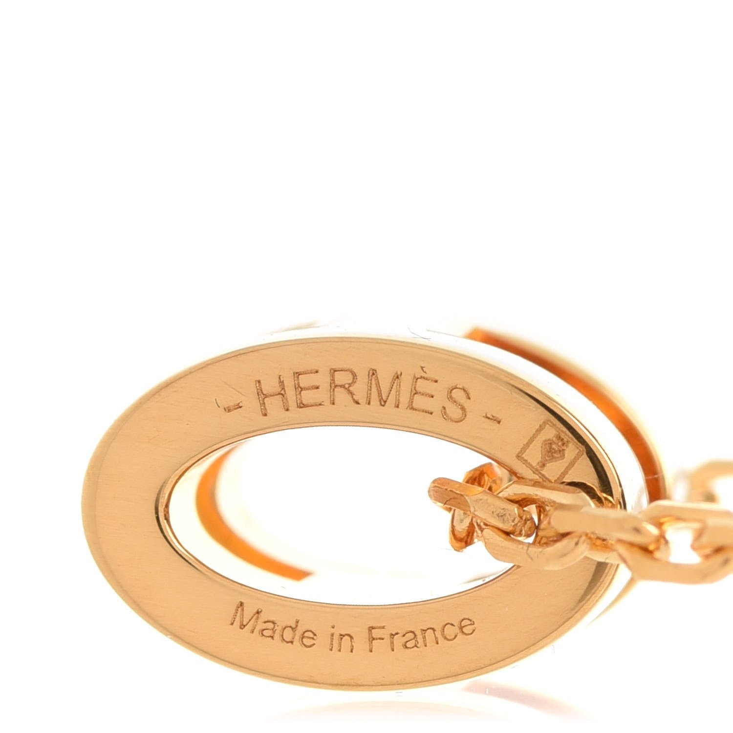 Hermès White Enamel Gold Pop H Necklace - Image 4