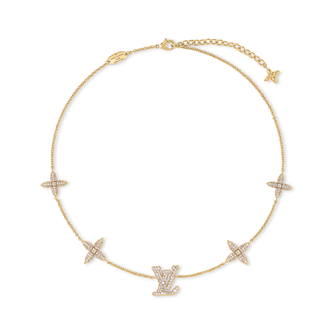 LV Crystal Flower Necklace