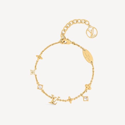 LV Dainty Gold Multi-Charm Bracelet