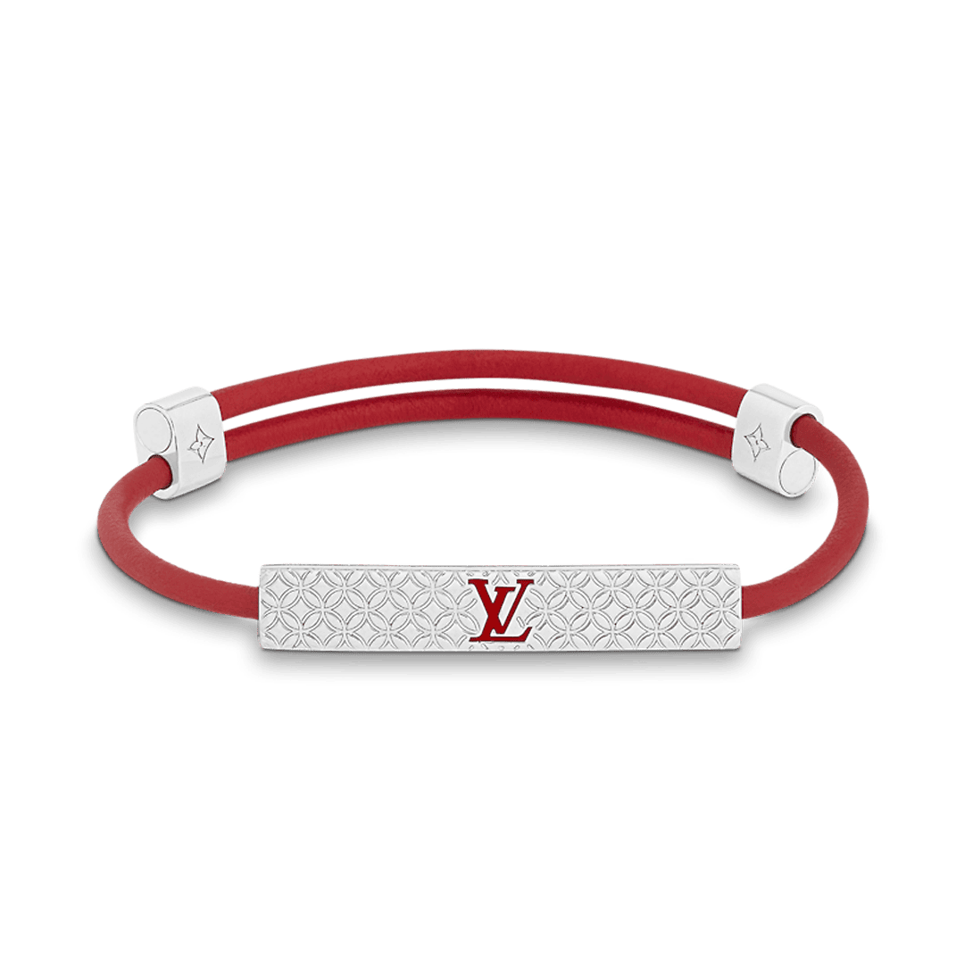 LV Red Cord Logo Bracelet