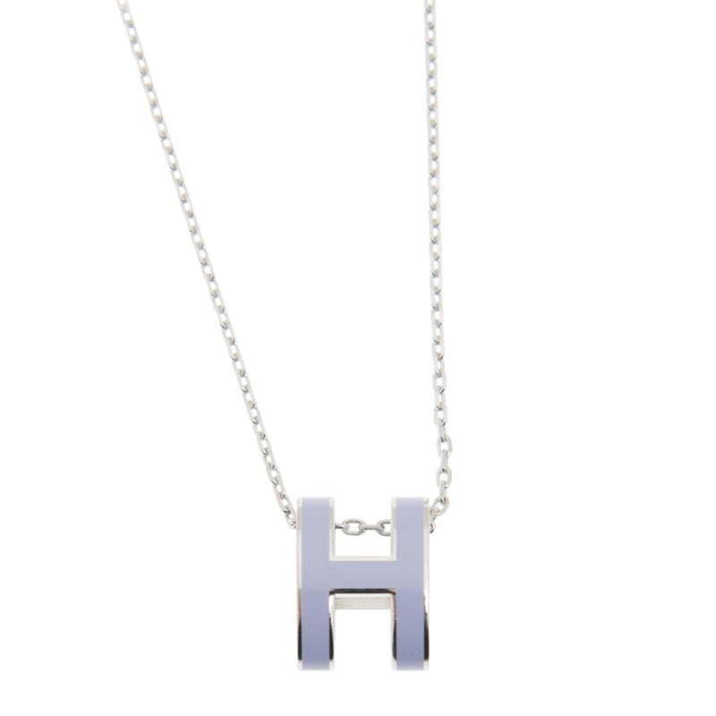 Alternative view of Hermès Purple Enamel Gold Pop H Necklace
