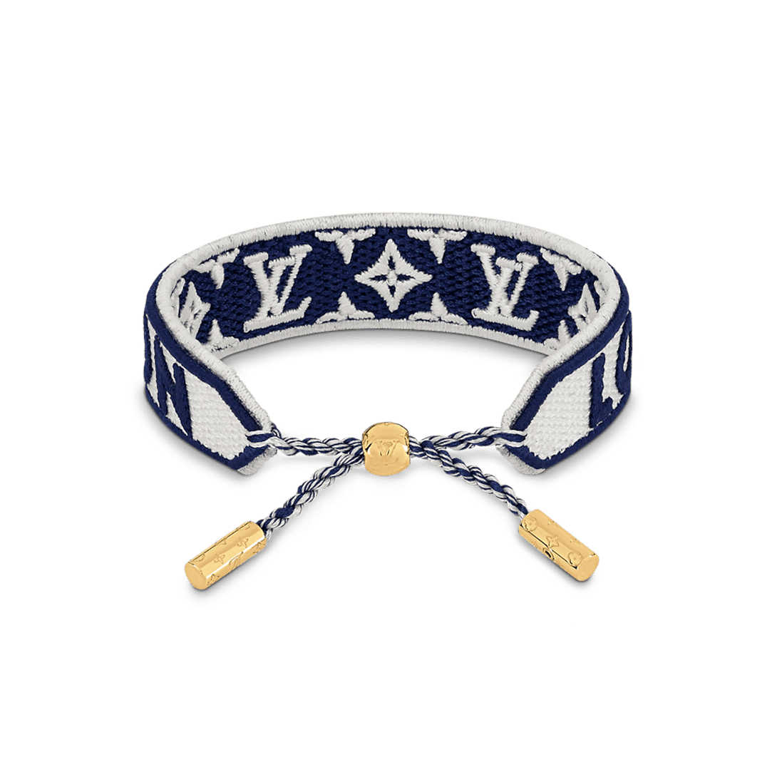 LV Embroidered Fabric Bracelet - Image 2
