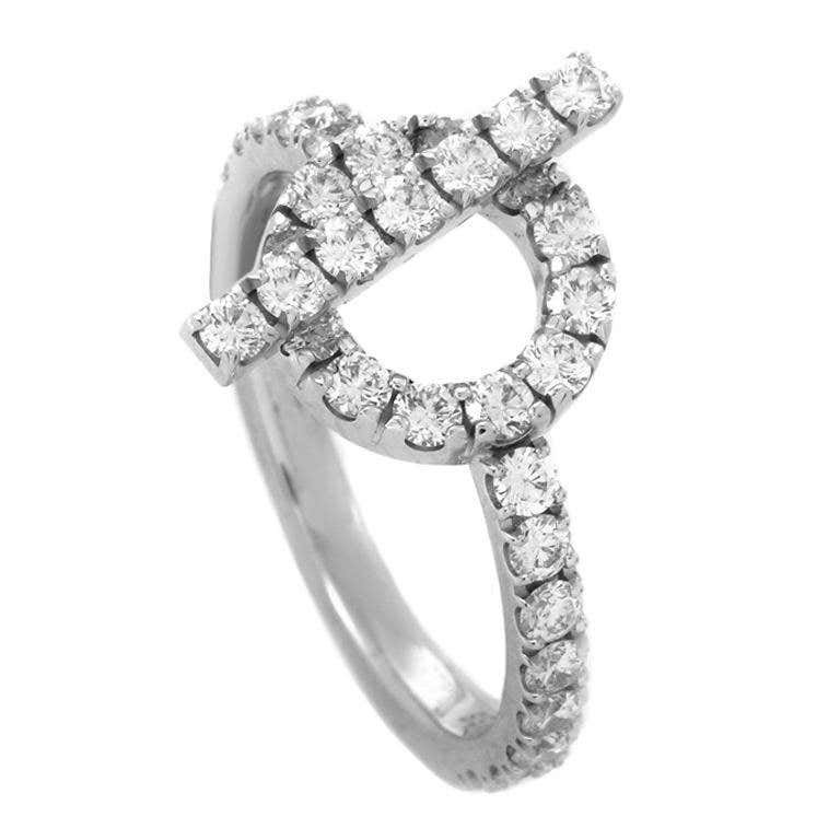 Hermès Chaine d'Ancre Silver Plated Toggle Ring