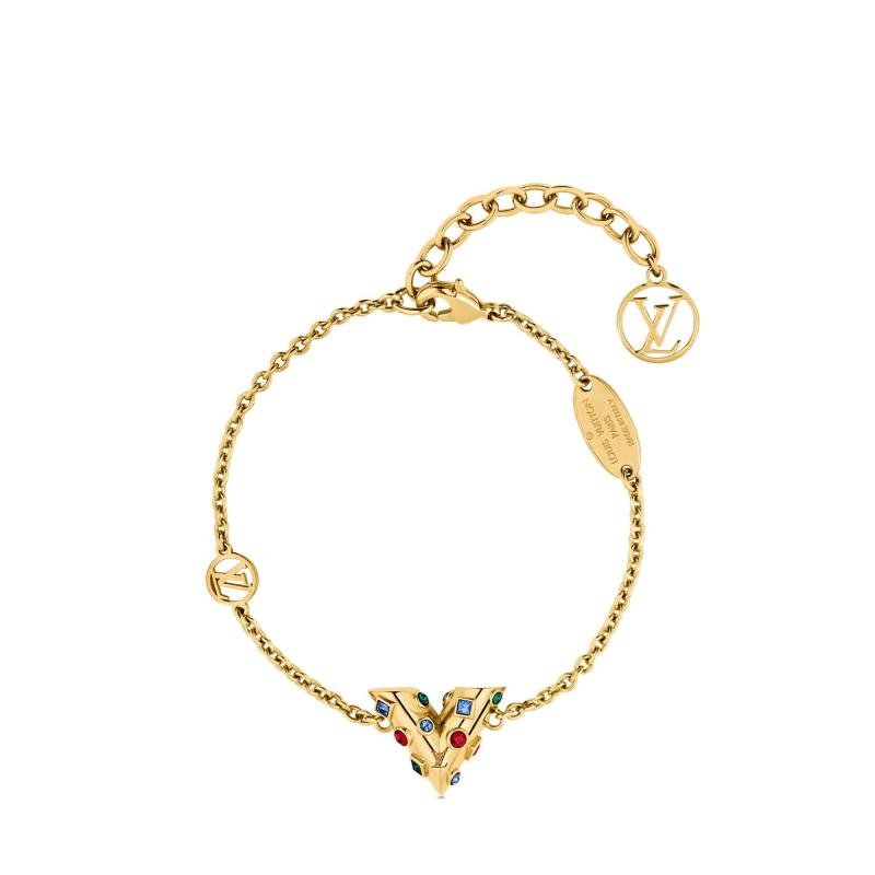 LV Gold Gemstone V Bracelet