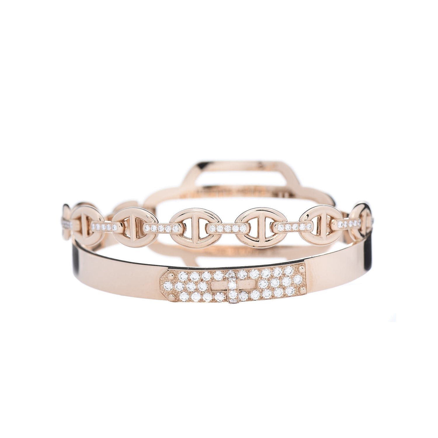 Hermès Rose Gold Double-Tour d'Ancre Bangle