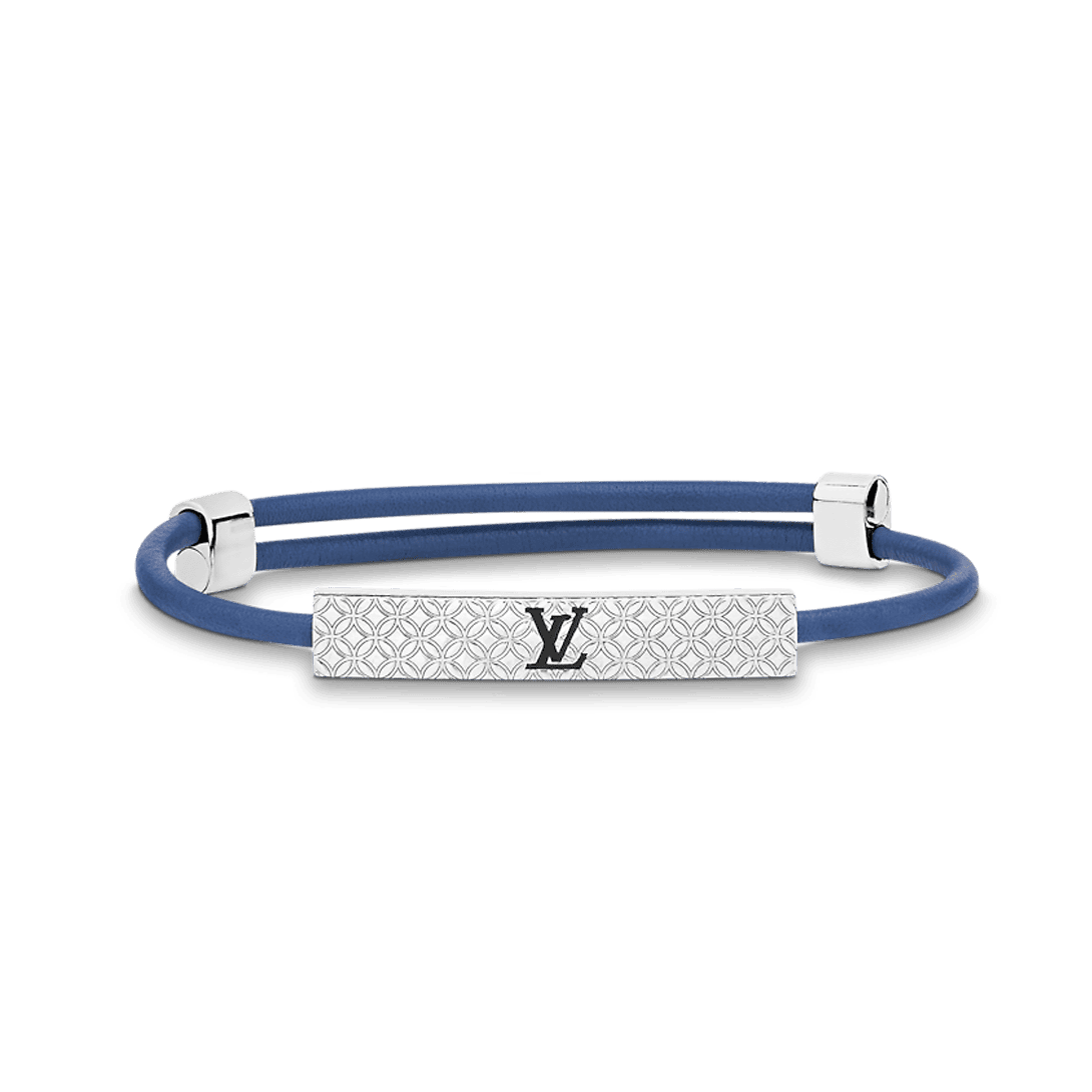 LV Blue Cord Logo Bracelet