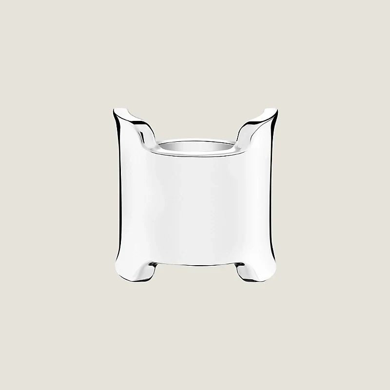 Hermès Silver Plated Openwork H Ring