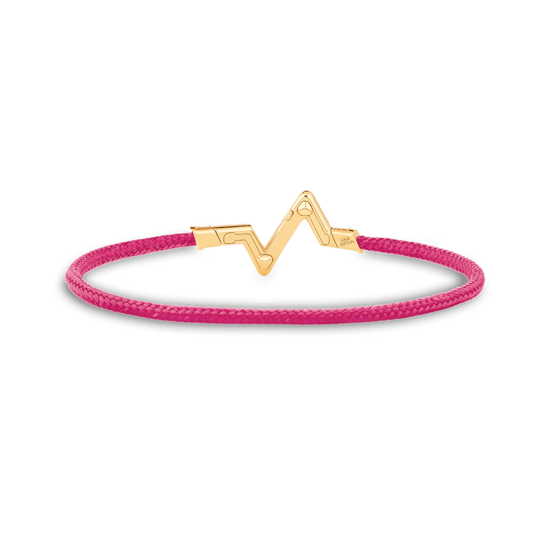 Alternative view of LV Pink Cord V Bracelet