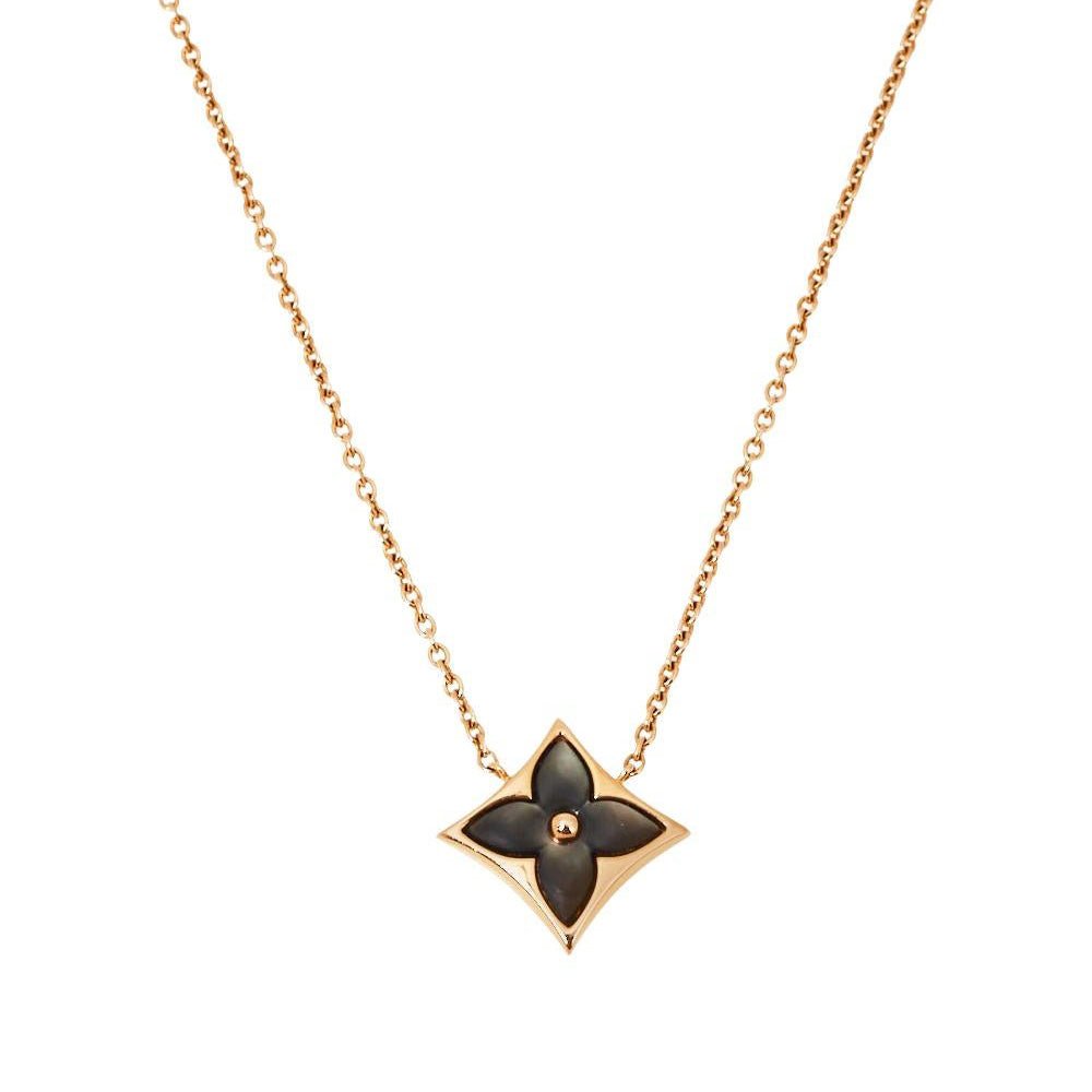 LV Rose Gold Flower Necklace