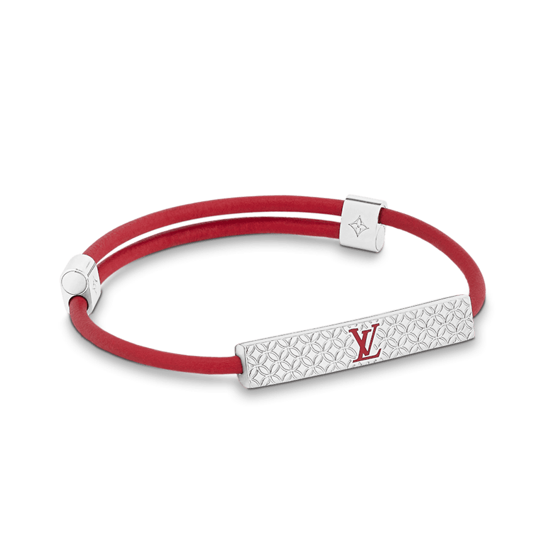 LV Red Cord Logo Bracelet - Image 2