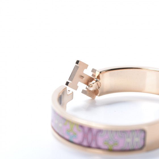 Hermès Rose Gold Plated Monogram Bracelet - Image 4