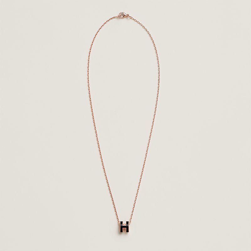 Alternative view of  Hermès  Enamel Rose Gold Pop H Necklace