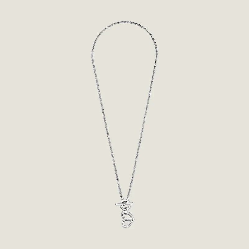 Alternative view of Hermès Silver Open Heart Toggle  Necklace